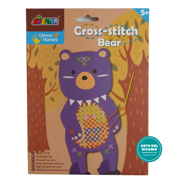 Embroidery Kit for Kids - Cross Stitch Bear